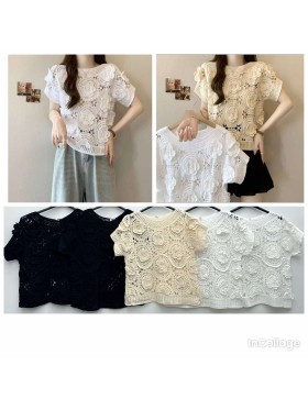 Bluzki damskie wloskie, size uni, paczka 6szt,mix kolor