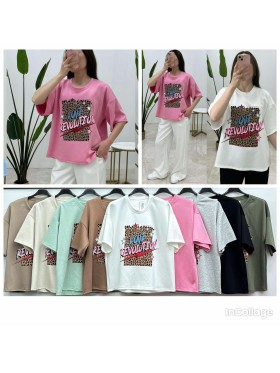 Bluzki damskie wloskie, size uni, paczka 6szt,mix kolor
