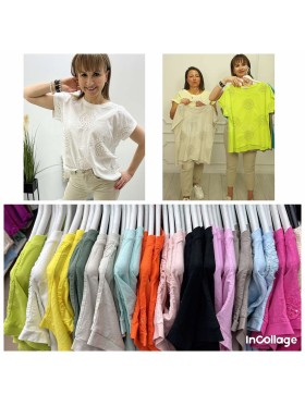 Bluzki damskie wloskie, size uni, paczka 6szt,mix kolor