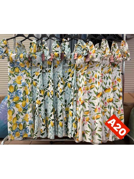 Sukienki damskie wloskie, size uni, paczka 6szt,mix kolor