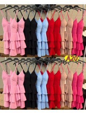 Sukienki damskie wloskie, size uni, paczka 6szt,mix kolor