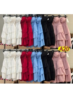 Sukienki damskie wloskie, size uni, paczka 6szt,mix kolor