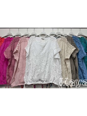 Bluzki damskie wloskie, size uni, paczka 6szt,mix kolor