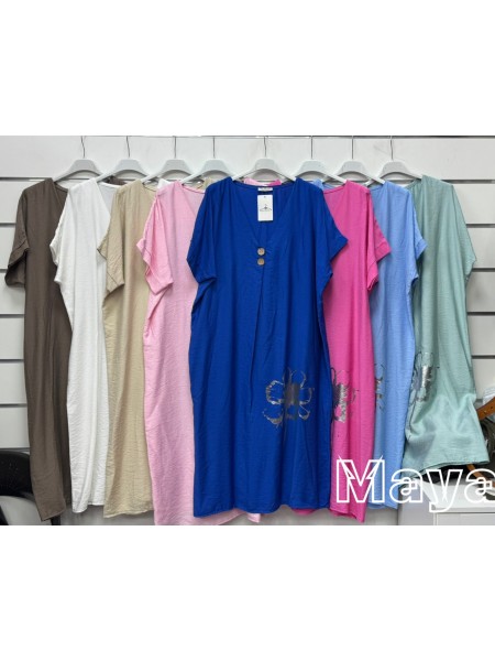 Sukienki damskie wloskie, size uni, paczka 6szt,mix kolor