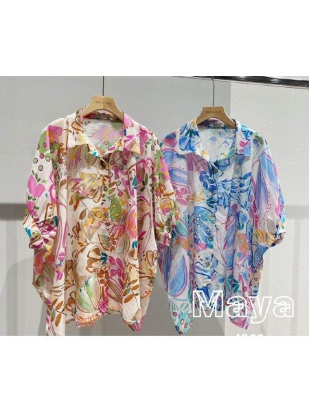 Bluzki damskie wloskie, size uni, paczka 6szt,mix kolor
