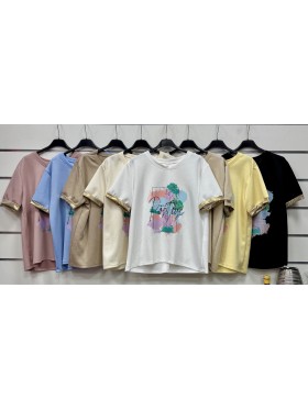 Bluzki damskie wloskie, size uni, paczka 6szt,mix kolor