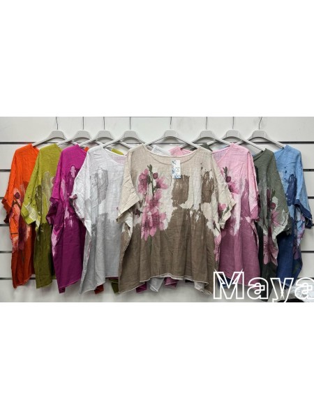 Bluzki damskie wloskie, size uni, paczka 6szt,mix kolor