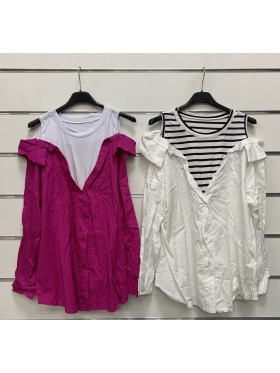 Bluzki damskie wloskie, size uni, paczka 6szt,mix kolor