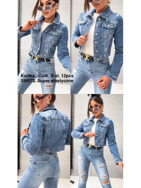 Kurtki Jeansowe damskie  ,size S-XL,paczka 12szt ,