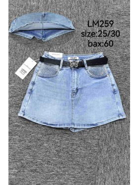 Spódnica krótka jeansowa damska ,size 25-30,paczka 12szt ,