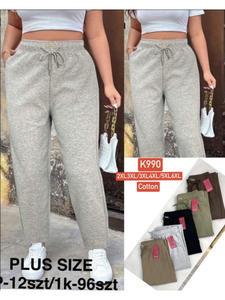 Spodnie damskie ,size 2-6xl ,paczka 12szt , MIX kolor