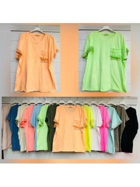 Bluzki damskie wloskie, size uni, paczka 6szt,mix kolor