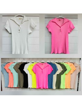 Bluzki damskie wloskie, size uni, paczka 6szt,mix kolor