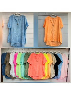 Bluzki damskie wloskie, size uni, paczka 6szt,mix kolor