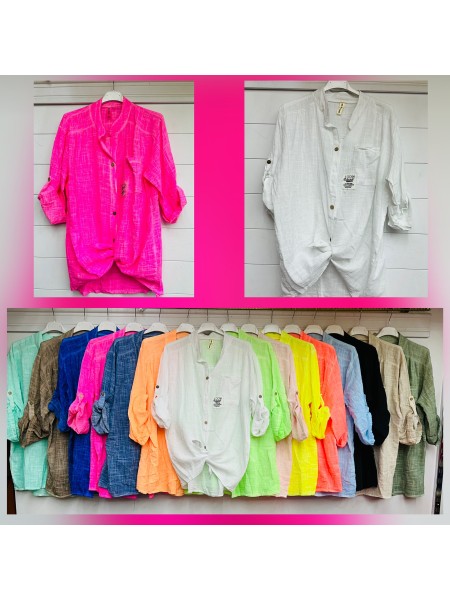 Koszule damskie wloskie, size uni, paczka 6szt,mix kolor
