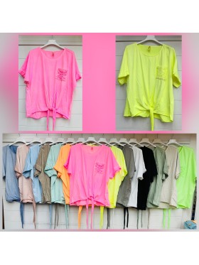 Bluzki damskie wloskie, size uni, paczka 6szt,mix kolor