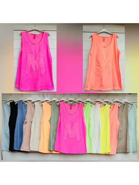 Bluzki damskie wloskie, size uni, paczka 6szt,mix kolor