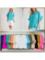 Bluzki damskie wloskie, size uni, paczka 6szt,mix kolor
