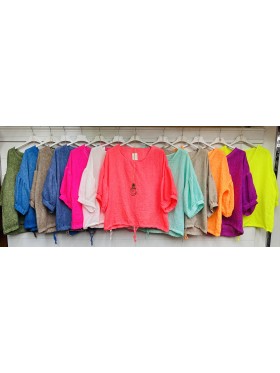 Bluzki damskie wloskie, size uni, paczka 6szt,mix kolor