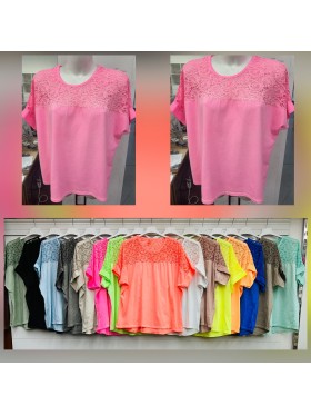Bluzki damskie wloskie, size uni, paczka 6szt,mix kolor