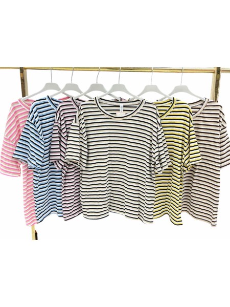 Bluzki damskie wloskie, size uni, paczka 6szt,mix kolor