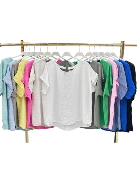 Bluzki damskie wloskie, size uni, paczka 6szt,mix kolor