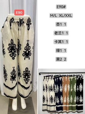 Spodnie damskie, size m-2xl, paczka 12szt,mix kolor