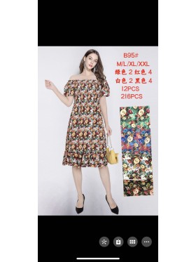 Sukienki damskie, size m-2xl, paczka 12szt,mix kolor