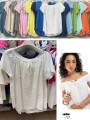 Bluzki damskie , size uni, paczka 6szt,mix kolor