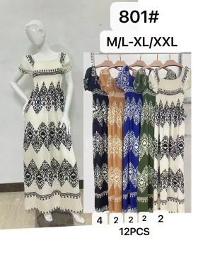 Sukienki damskie, size m-2xl, paczka 12szt,mix kolor