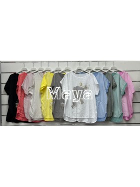 Bluzki damskie wloskie, size uni, paczka 6szt,mix kolor