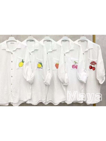 Koszule damskie wloskie, size uni, paczka 6szt,mix kolor