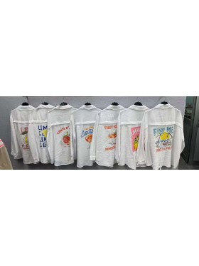 Koszule damskie wloskie, size uni, paczka 6szt,mix kolor