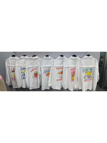 Koszule damskie wloskie, size uni, paczka 6szt,mix kolor