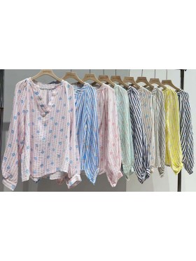 Bluzki damskie wloskie, size uni, paczka 6szt,mix kolor