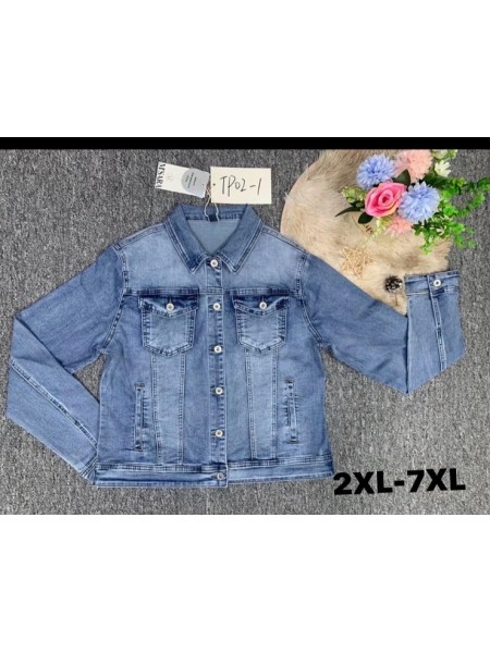 Kurtki Jeansowe damskie ,size 2-7xl,paczka 12szt ,