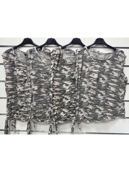 Bluzki damskie wloskie, size uni, paczka 6szt,mix kolor