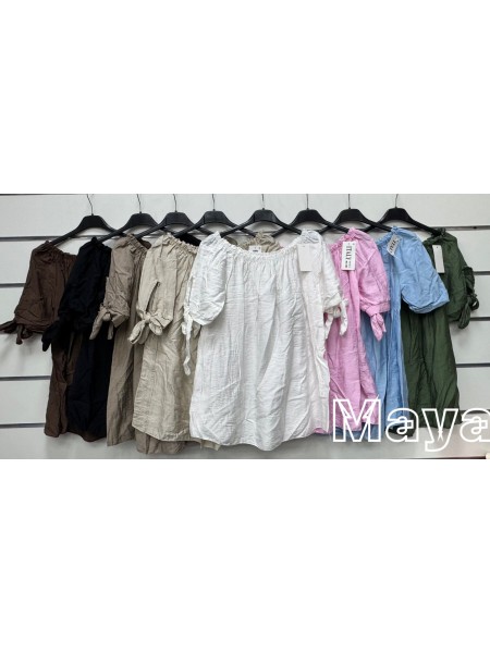 Bluzki damskie wloskie, size uni, paczka 6szt,mix kolor