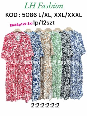 Sukienki damskie , size l-3xl, paczka 12szt,mix kolor