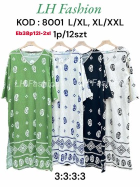 Sukienki damskie , size l-2xl, paczka 12szt,mix kolor