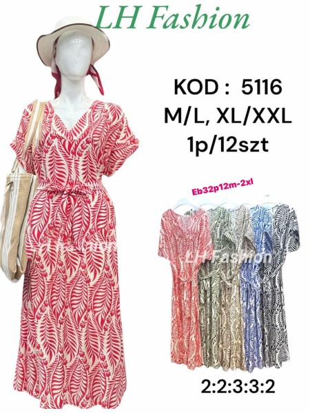 Sukienki damskie , size m-2xl, paczka 12szt,mix kolor