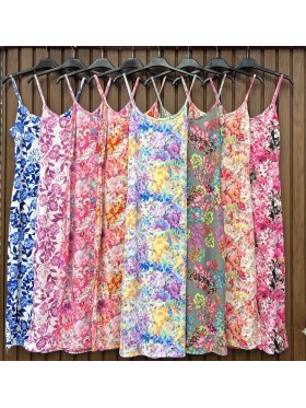 Sukienki damskie wloskie, size uni, paczka 6szt,mix kolor