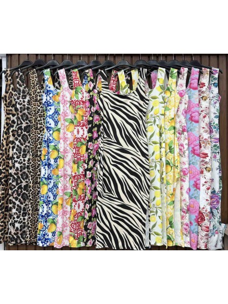 Sukienki damskie wloskie, size uni many, paczka 6szt,mix kolor