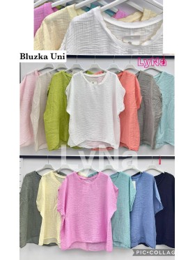 Bluzki damskie wloskie, size uni, paczka 6szt,mix kolor