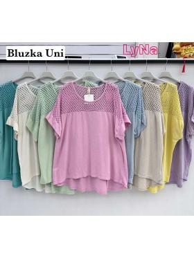Bluzki damskie wloskie, size uni, paczka 6szt,mix kolor