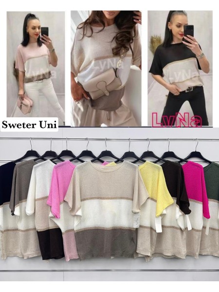 Swetry damskie wloskie, size uni, paczka 6szt,mix kolor