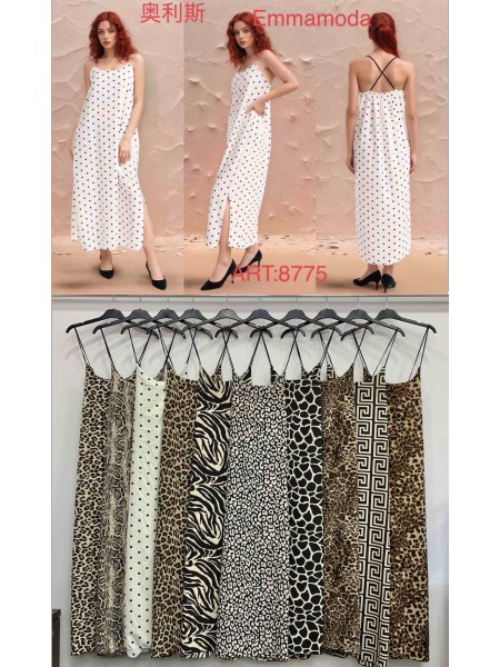 Sukienki damskie wloskie, size uni , paczka 6szt,mix kolor