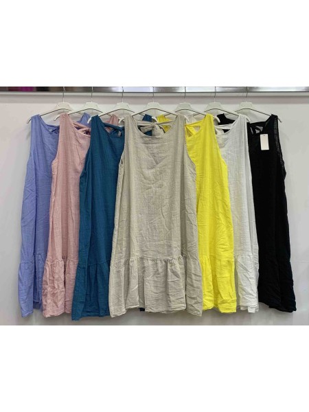 Sukienki damskie wloskie, size uni , paczka 6szt,mix kolor