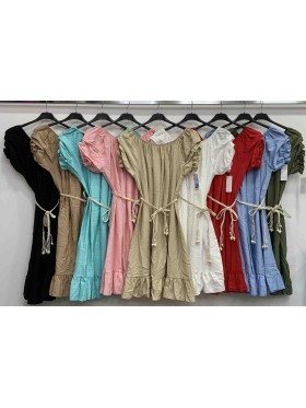 Sukienki damskie wloskie, size uni , paczka 6szt,mix kolor