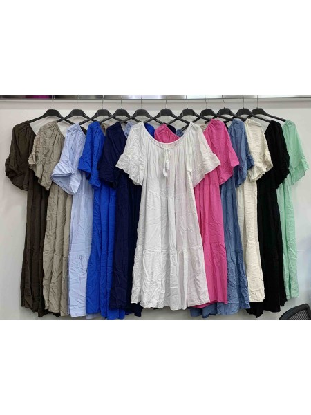 Sukienki damskie wloskie, size uni , paczka 6szt,mix kolor